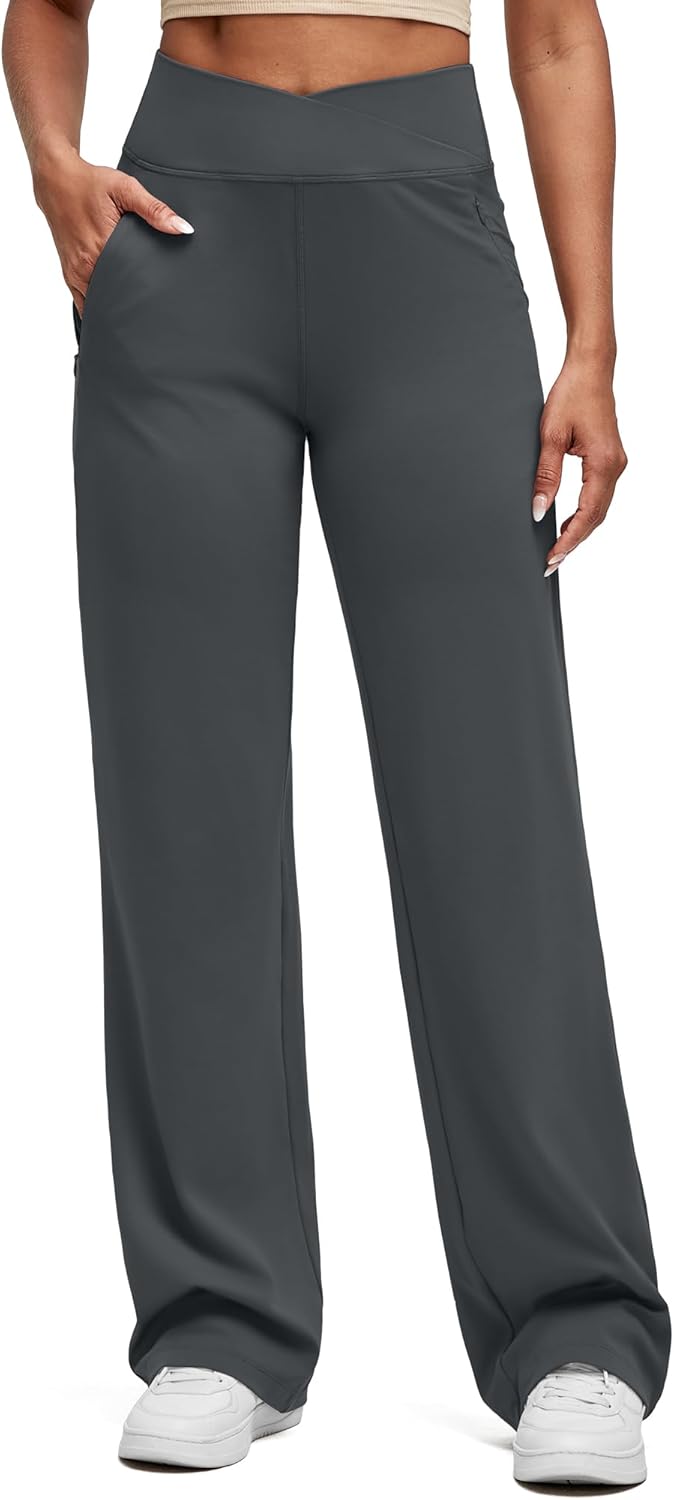 G4Free BareFeel High Stretch Women Wide Leg Yoga Pants Review