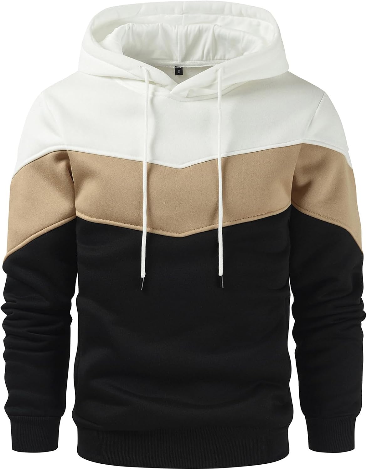 Gesean Cozy Color Block Fleece Hoodie