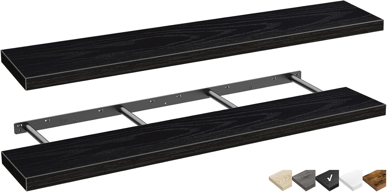 QEEIG Floating Shelves for Wall - Extra Long 55.1 in Set of 2