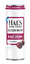 Hals New York Black Cherry Seltzer Water, 12 Fl Oz Slim Can Pack of 24