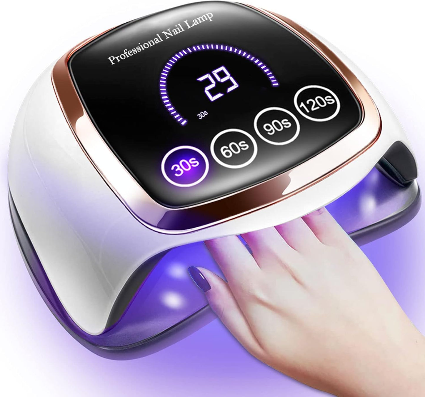 UV LED Nail Lamp for Fast Drying with LCD Display and Timer