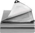 Sliver Tarps Heavy Duty Waterproof 14 ft x 14 ft - Durable 12 mil