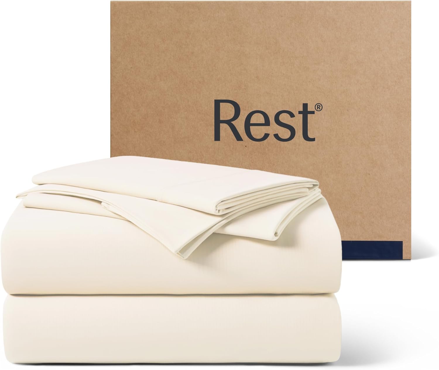 Evercool+ Cooling Sheet Set for Queen Size Beds, Snow Ivory