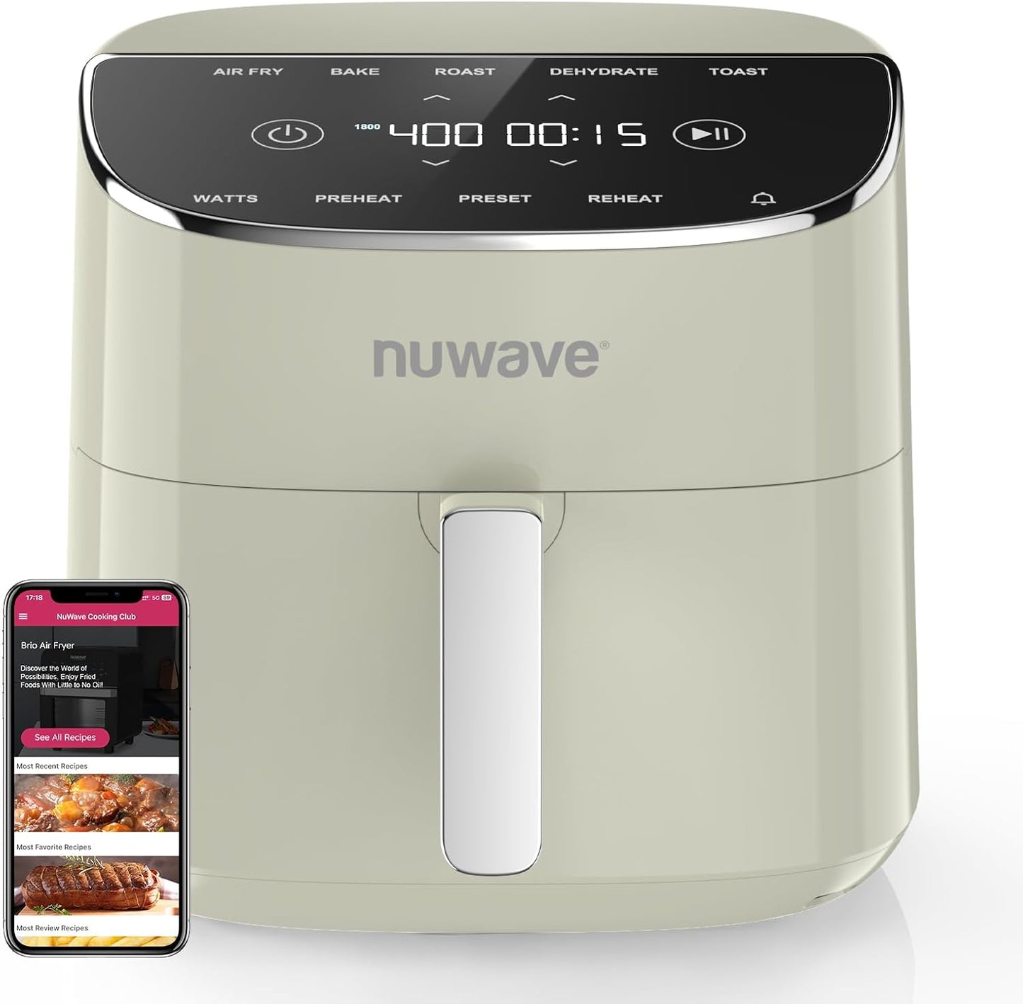 Nuwave Brio Plus 8Qt Air Fryer - 7 Functions