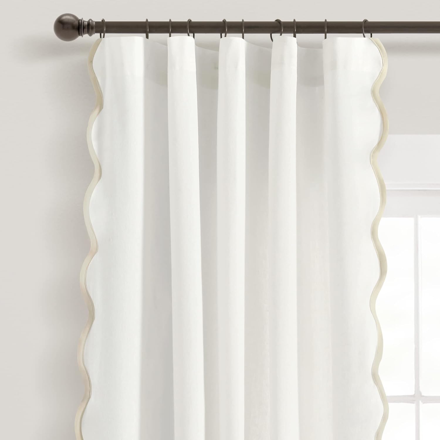 Coastal Chic Scallop Edge Curtains by Lush Decor
