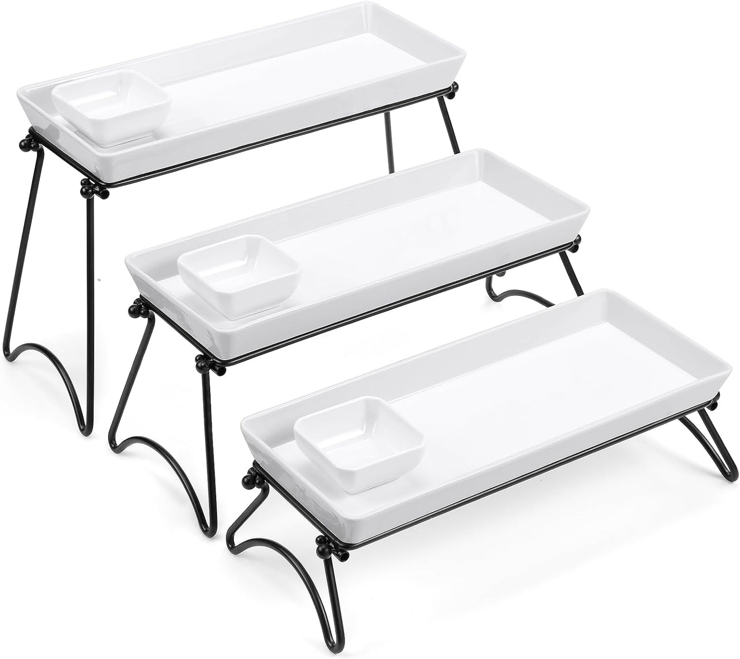 Yedio 3 Tier Serving Tray Set for Elegant Food Display