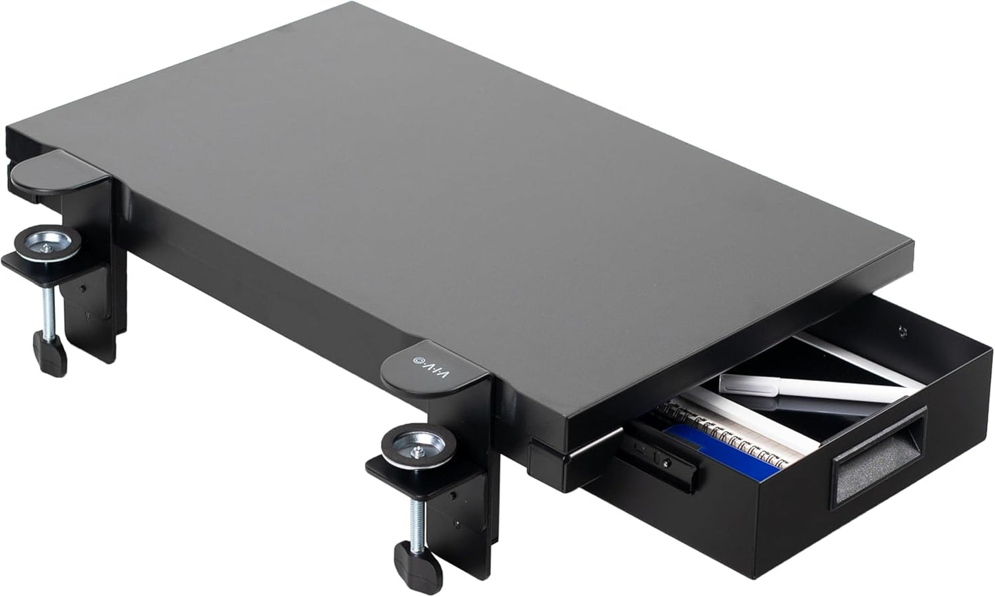 VIVO Premium Desk Extender with Storage Drawer for Office Use