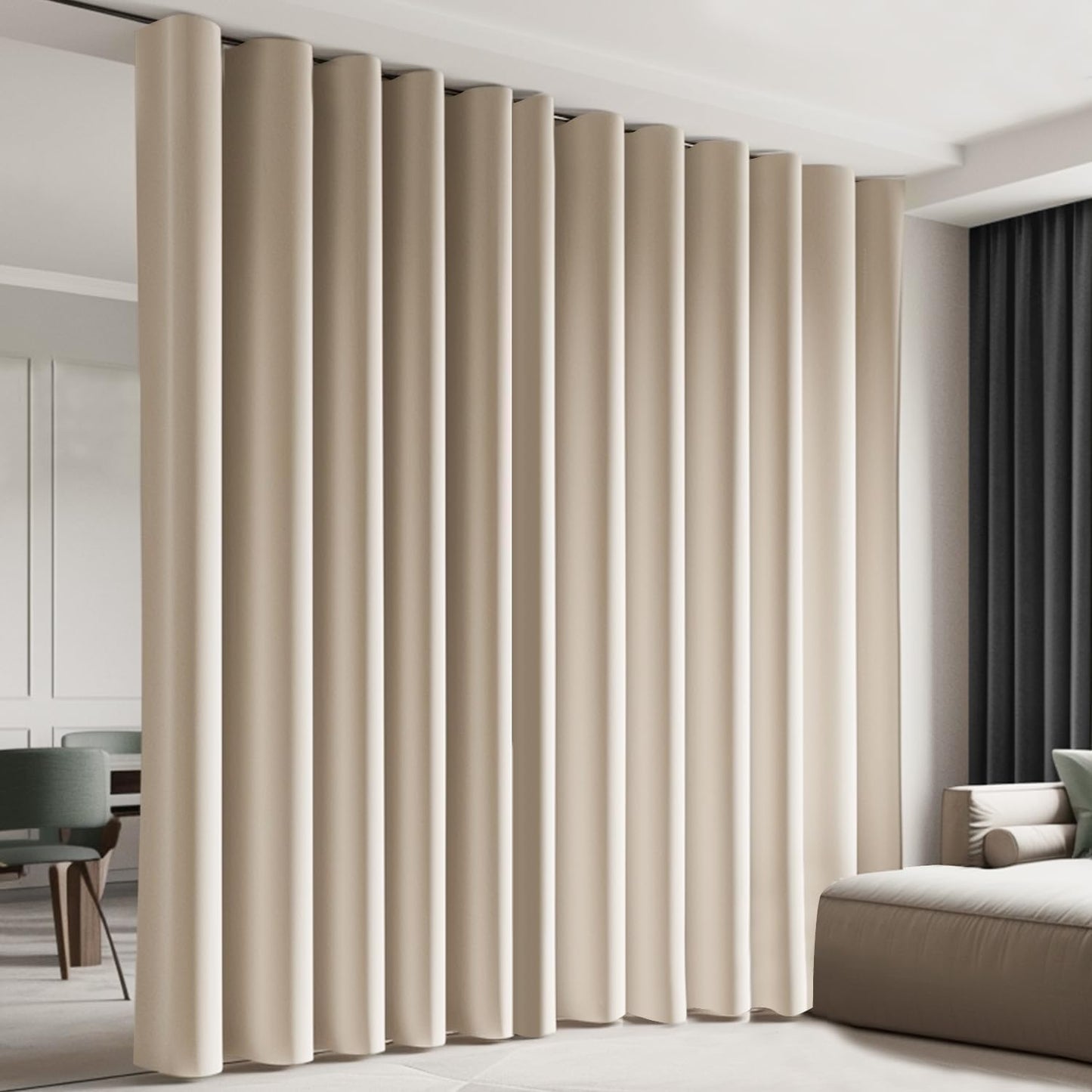 Room Divider Blackout Curtain for Privacy and Light Control