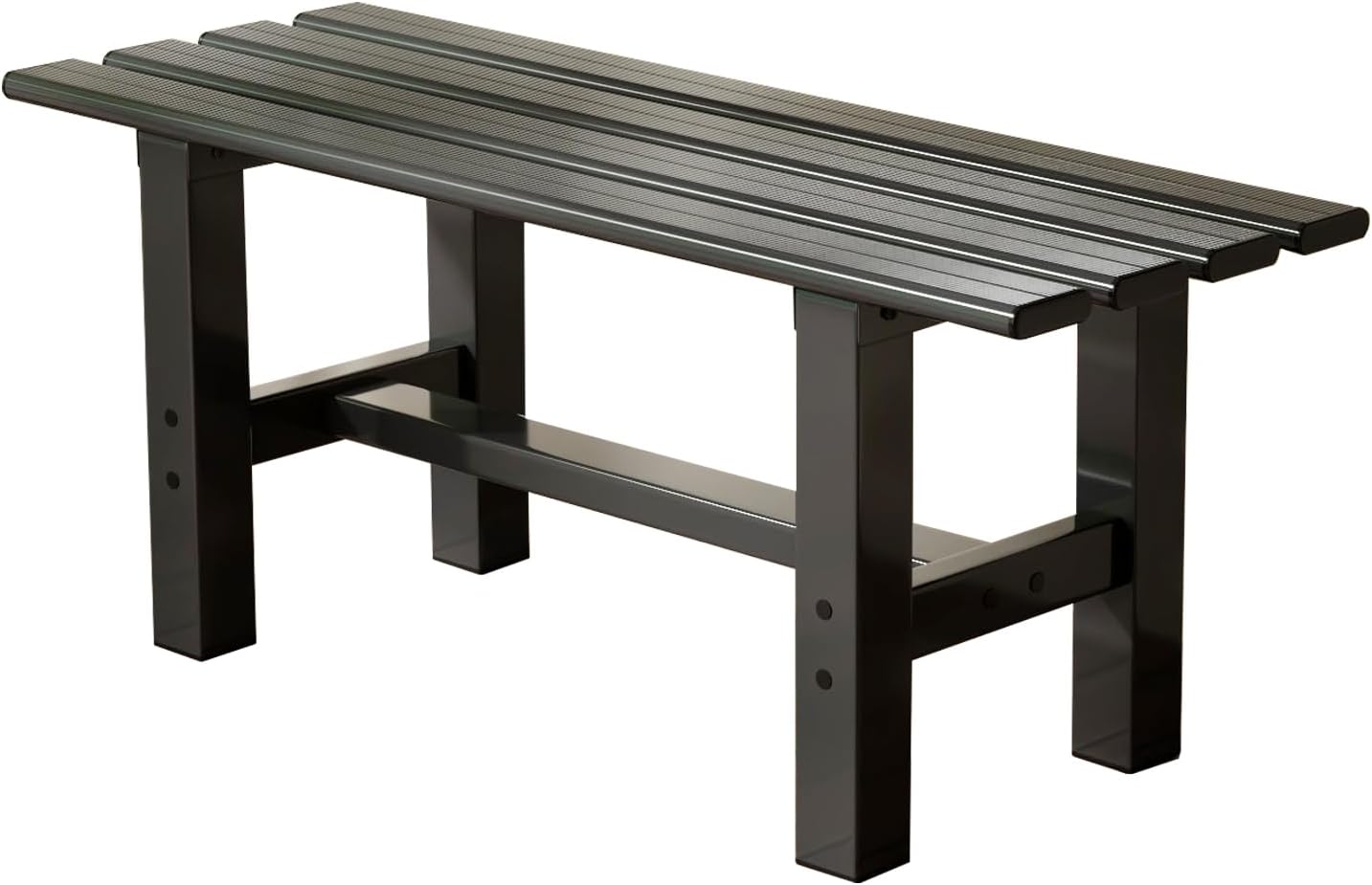 TECSPACE 35 Inches Aluminum Outdoor Weatherproof Bench Backless