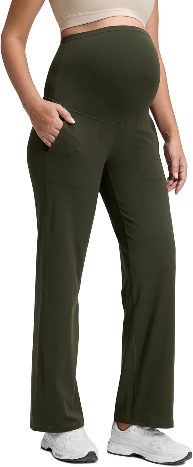 CRZ YOGA Butterluxe Maternity Wide Leg Pants for Comfort