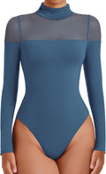 Avidlove Women's Long Sleeve Mesh Thong Bodysuit - Sleek Going Out Fit