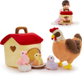 Tezituor Chicken Stuffed Animals Set with Coop - Family Play Plush