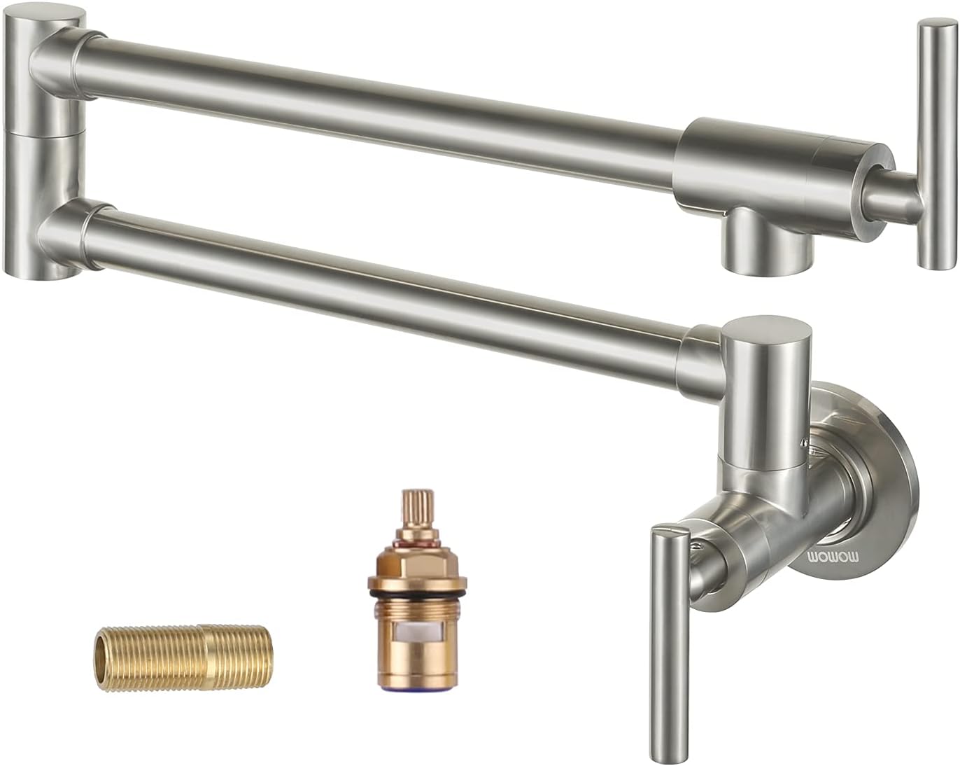 WOWOW Pot Filler Faucet with Swing Arms for Modern Kitchens