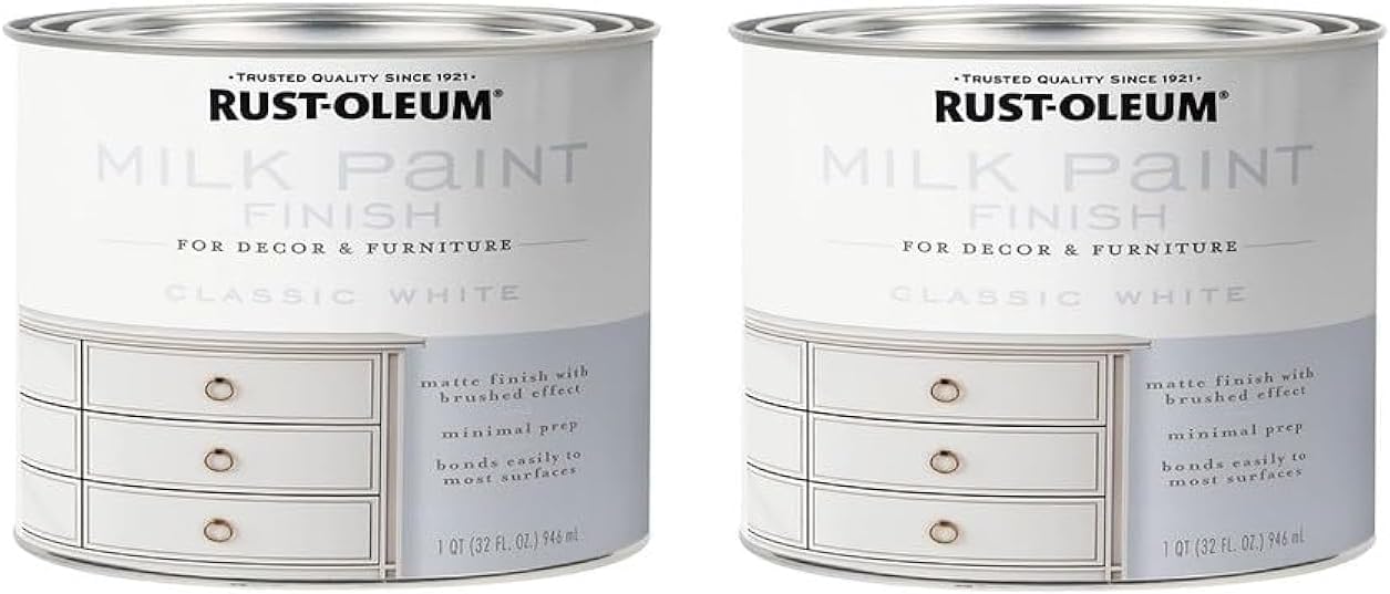Rust-Oleum Milk Paint Finish in Classic White for Stunning Furniture