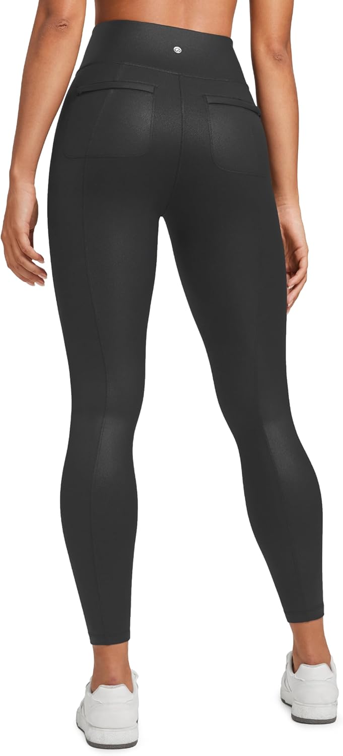 CRZ YOGA Butterluxe Women Matte Faux Leather Leggings Review