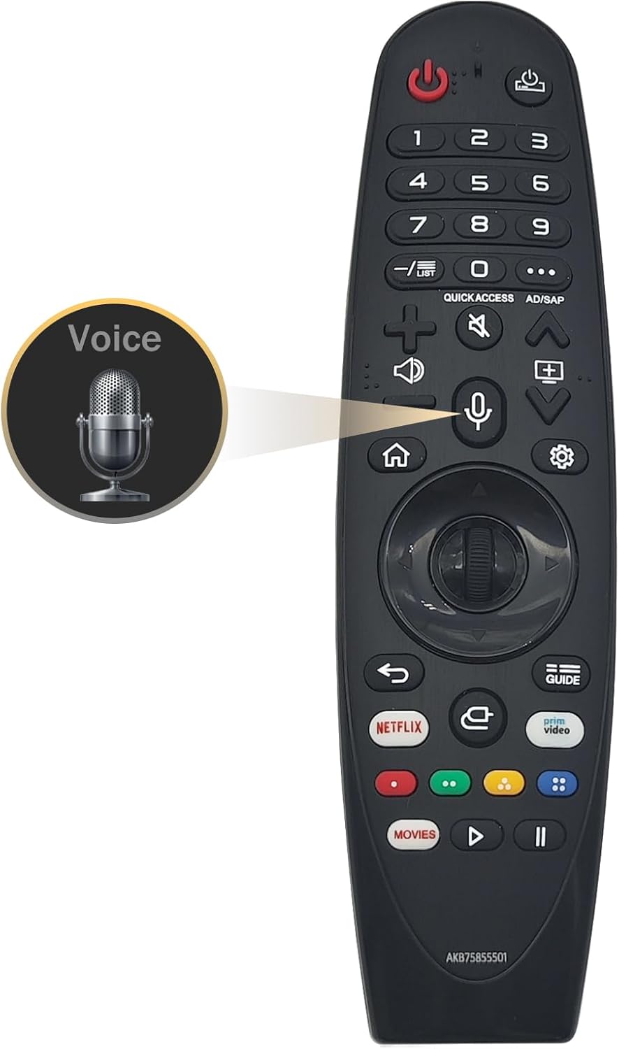 LG TV Remote with Voice Control & Netflix Keys