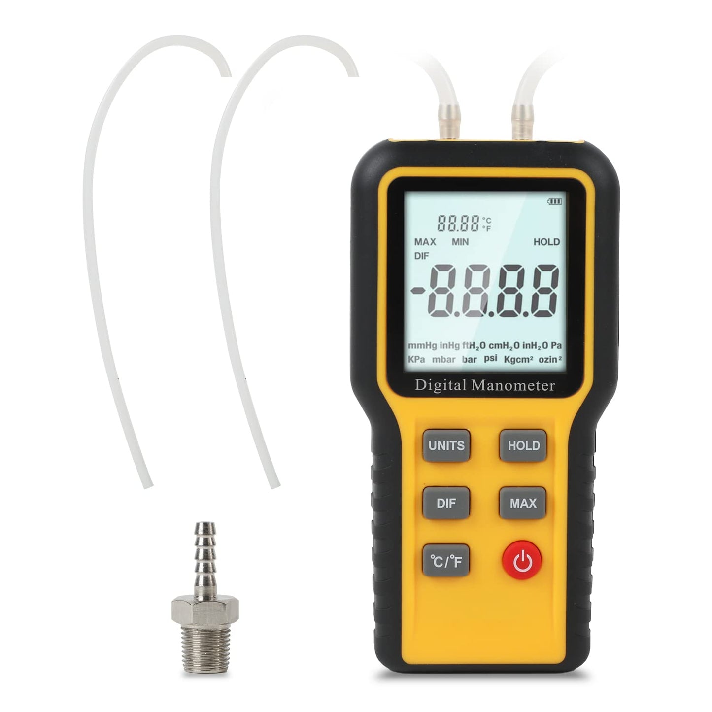 Dual-Port Manometer for Accurate HVAC Gas Pressure Testing
