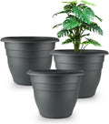 12 Inch Plant Pots Large Planters for Outdoor Plants - Durable 3 Pack
