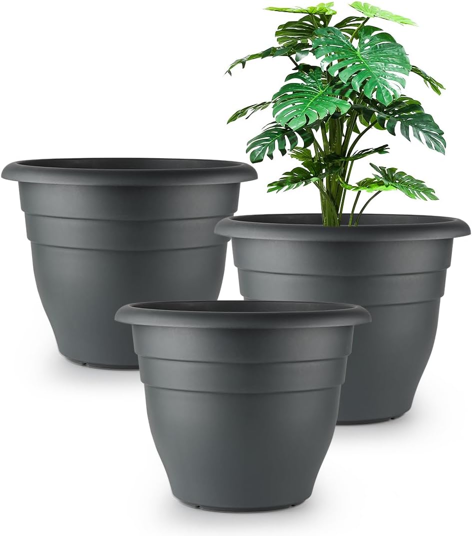 12 Inch Plant Pots - Durable and Lightweight Planters for Outdoors