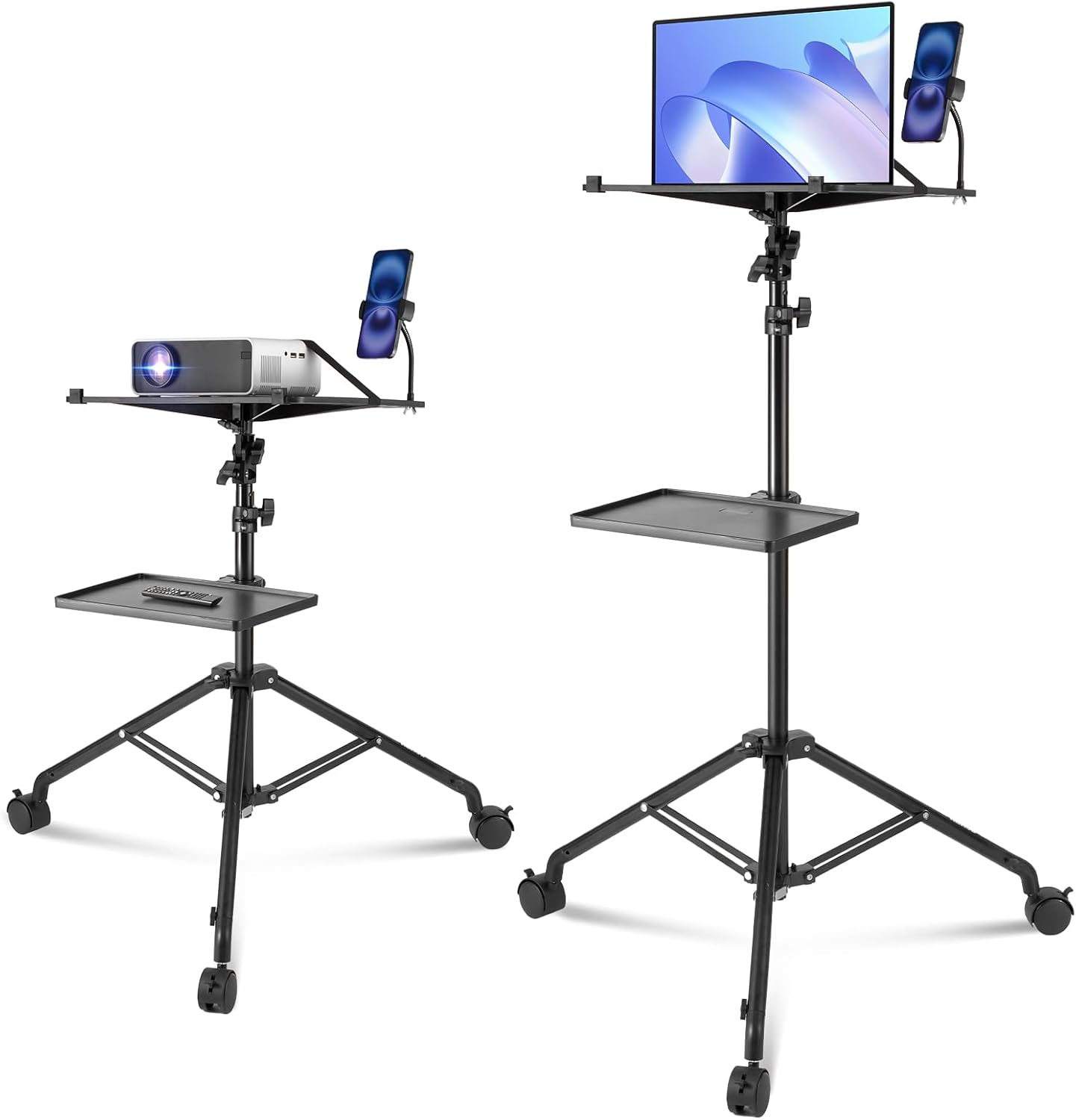 Adjustable Projector Stand with Wheels - Enhance Mobility