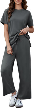 PINSPARK 2 Piece Matching Lounge Set for Women Travel Outfits