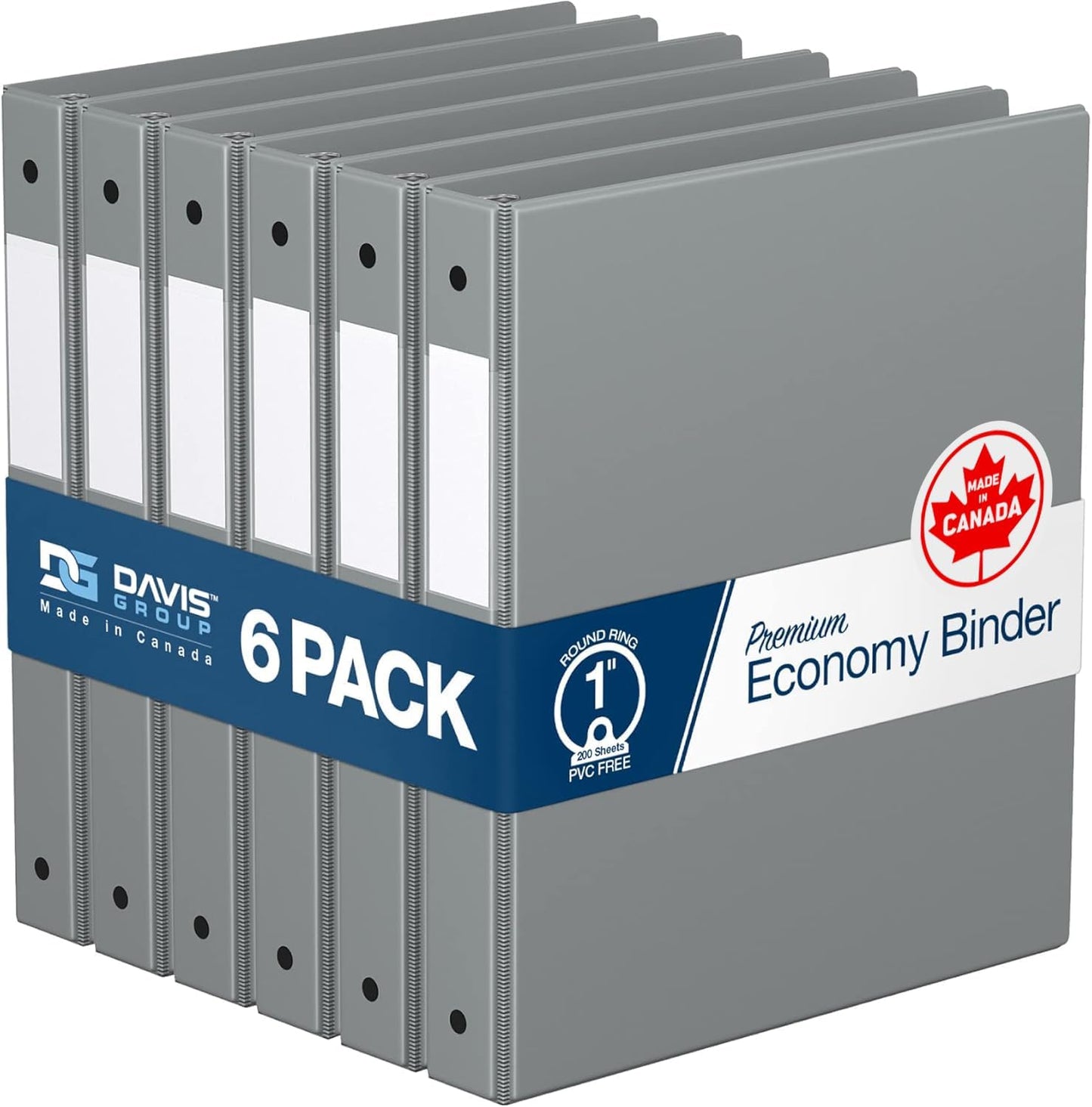 Premium Economy 6-Pack 3-Ring Binders for School or Office