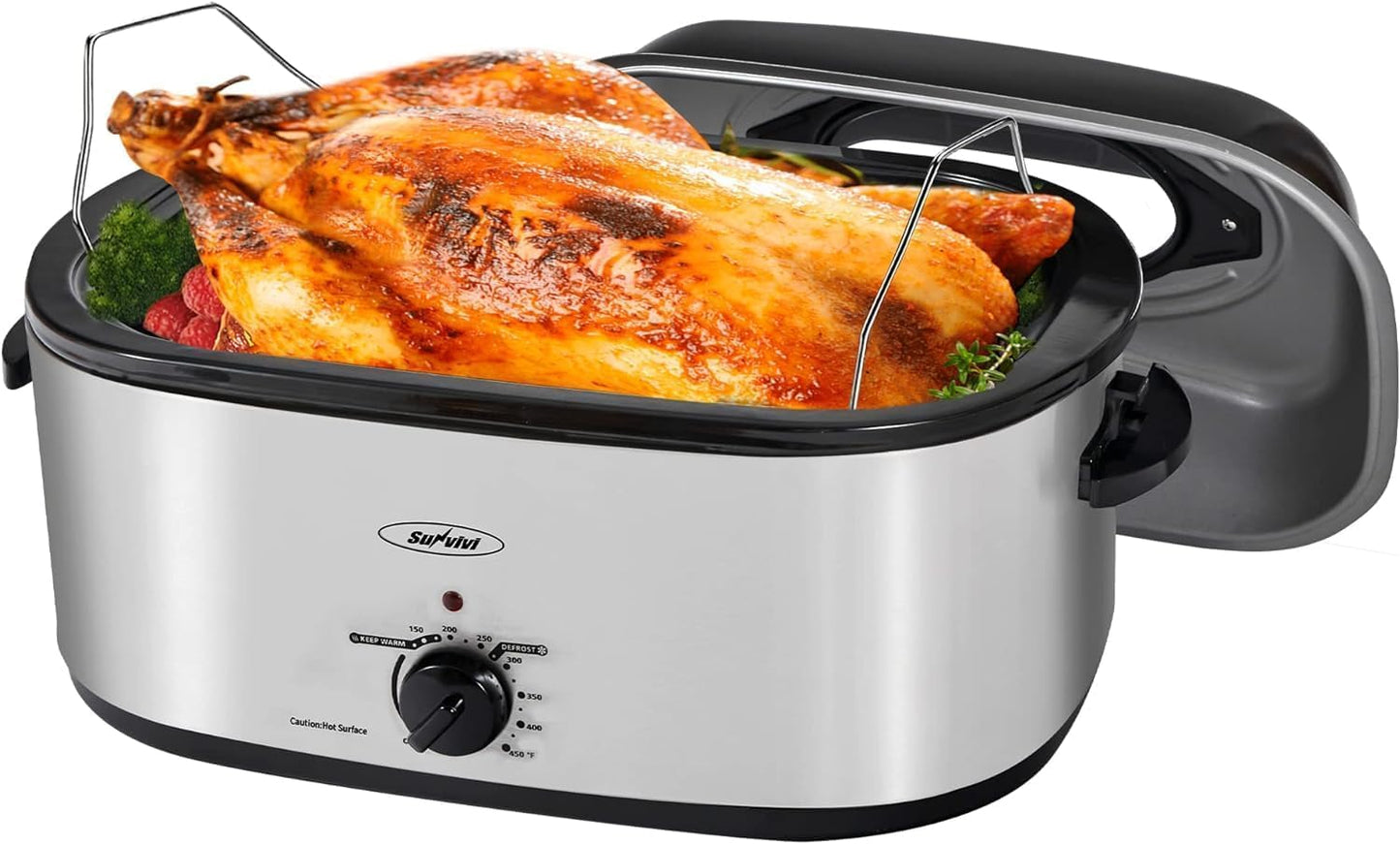 Sunvivi 22 Quart Electric Roaster for Perfect Holiday Meals