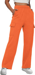 AUTOMET Womens Cargo Sweatpants Baggy High Waisted