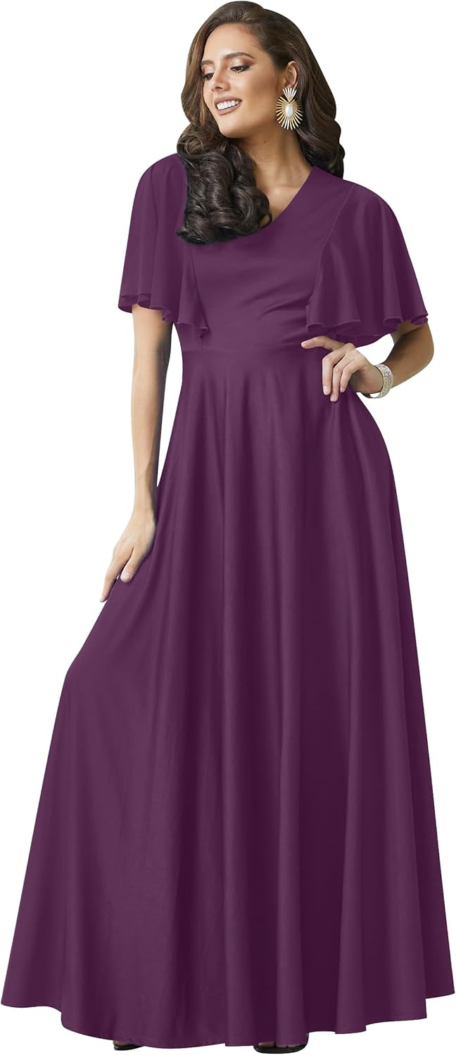 KOH KOH Womens Long Elegant Bridesmaid Evening Maxi Dress