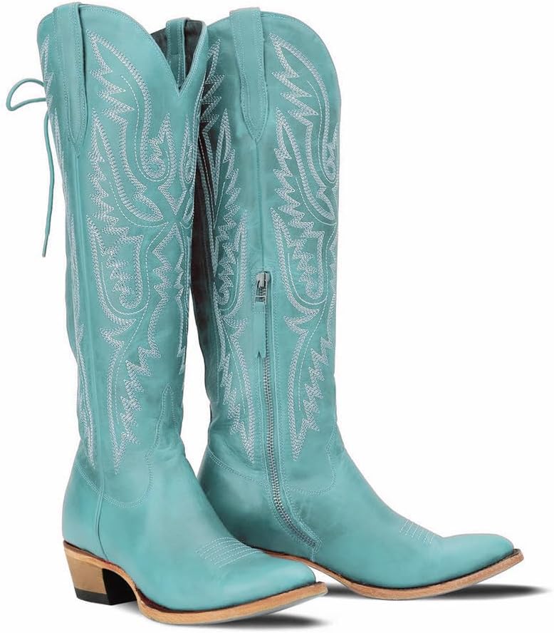 Over the Knee Cowboy Boots for Women - Adjustable Thigh High Style