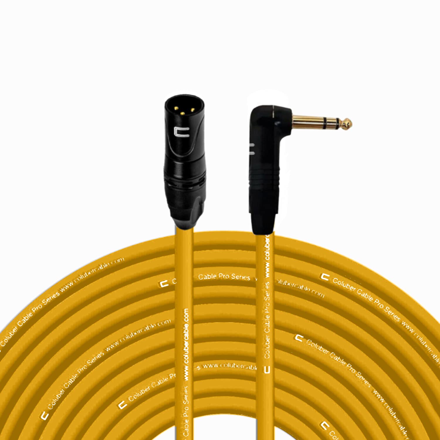 Balanced XLR Cable Male to Right Angle 1/4in TRS - 75 Feet