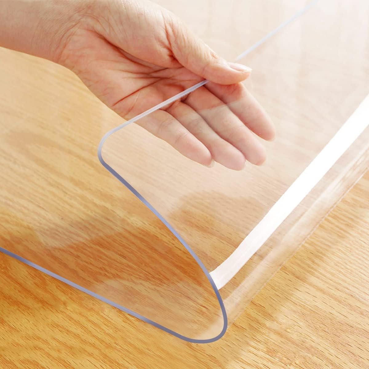Clear Vinyl Table Protector Cover Mat for Dining Room Table