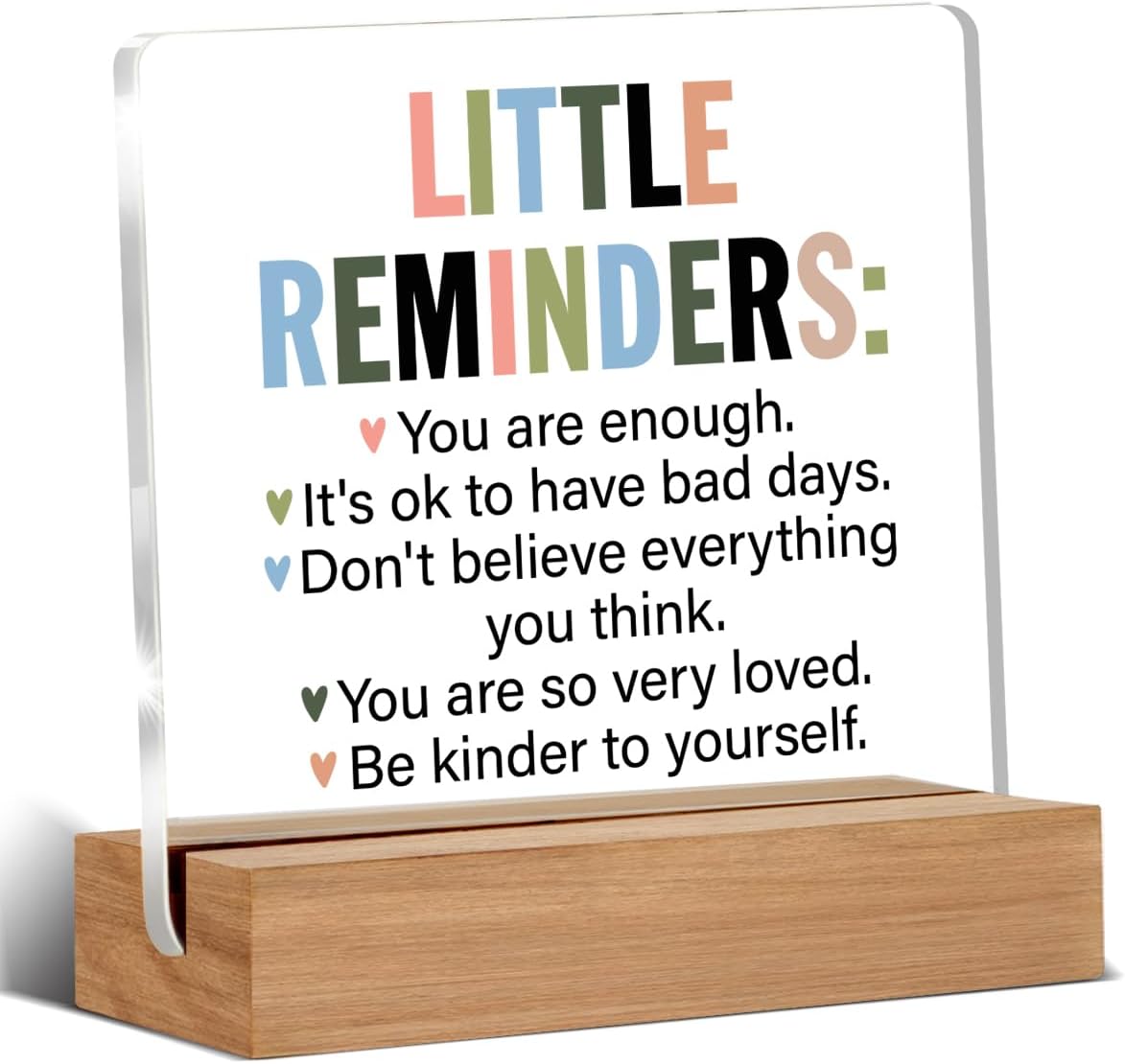 You are Enough Acrylic Desk Sign - Motivational Gift