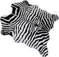 MustMat Faux Zebra Print Area Rug for Jungle Themed Rooms