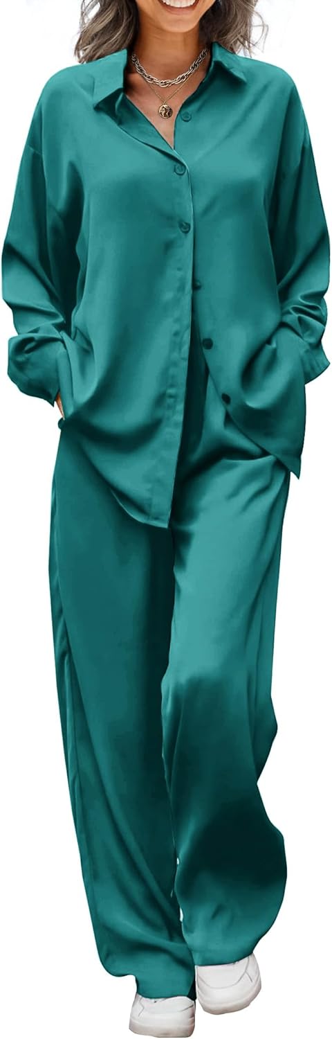 Ekouaer Womens Satin Silky Pajama Set for Ultimate Comfort