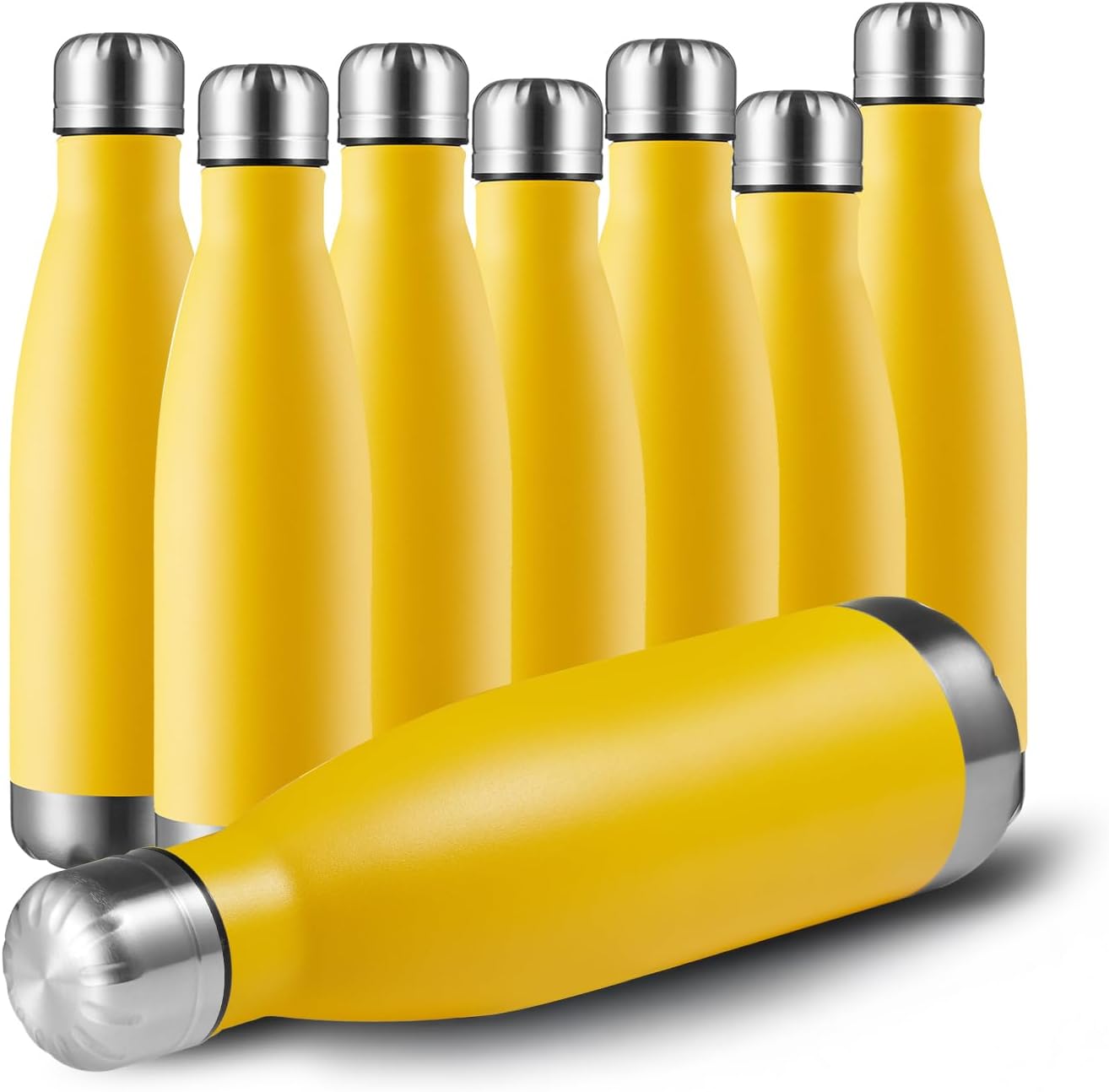 MEWAY 17oz Sport Water Bottle 8 Pack for Hot & Cold Drinks