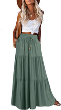 HAEOF Women's Summer Maxi Skirt with Functional Pockets for Style