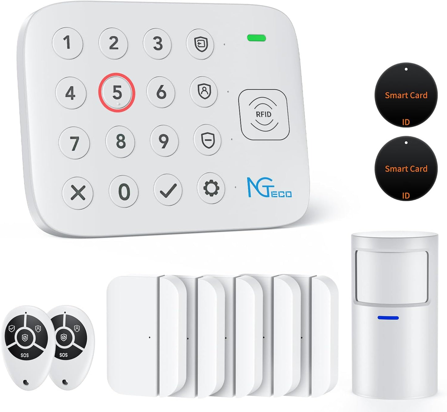 NGTeco 11-Piece Home Security Alarm Kit for Ultimate Protection