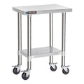DuraSteel 24x18 NSF Cart - Heavy Duty Rolling Food Prep Table
