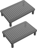 Monitor Riser Laptop Stand 2-Pack - Adjustable, Stackable Steel