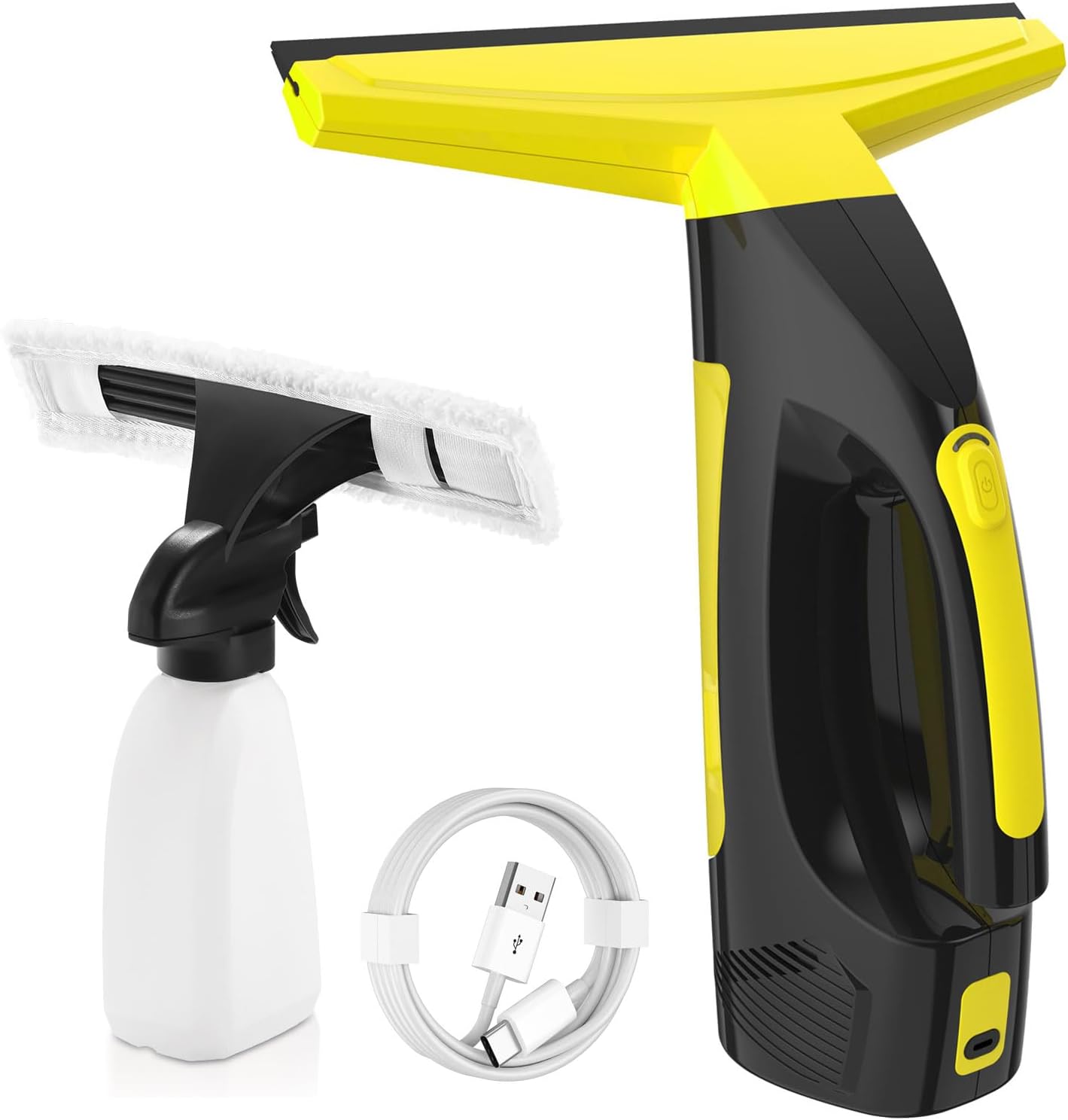 Cordless Window Vacuum Squeegee - Strong Suction for Sparkling Glass