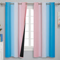 Ombre Blackout Curtains 42x63 in 2 Panels - Total Blackout & Thermal