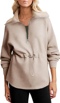 Casual Women's Half Zip Sweatshirt by Dokotoo for Relaxed Fashion