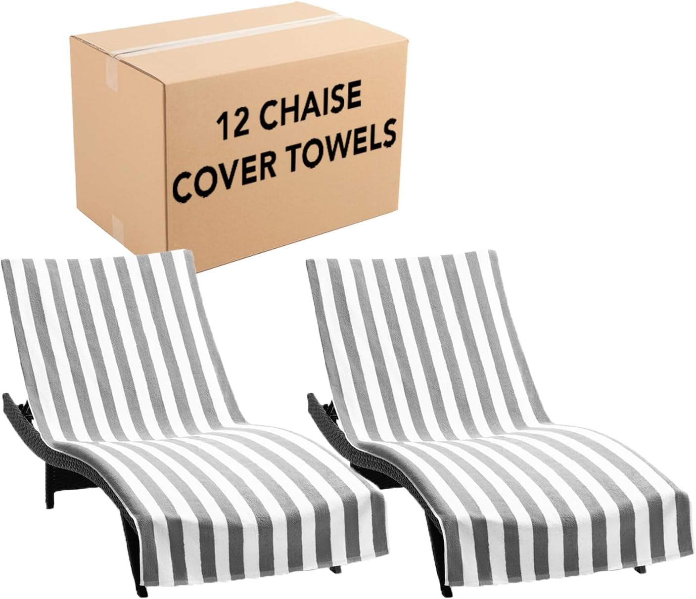 California Chaise Lounge Cover - Stylish Cotton Towel Set
