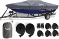 Kayme 1200D Heavy Duty Boat Cover for up to 15ft Boats - Durable