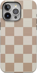 Casely iPhone 15 Pro Max Case Fit Check - Neutral Checkerboard