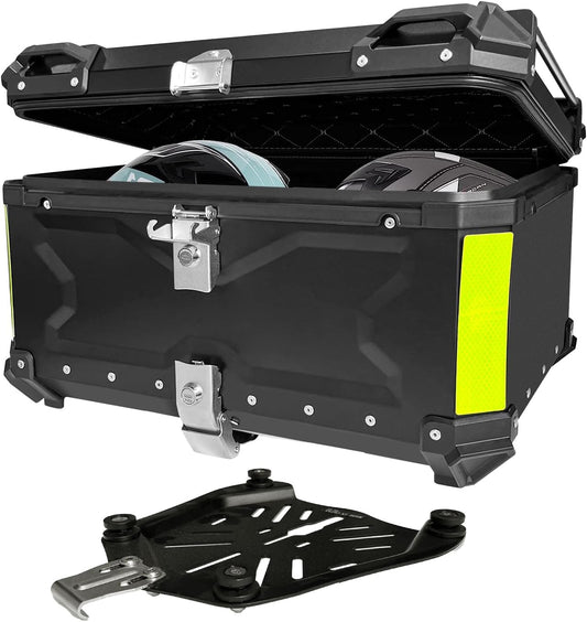 65L Aluminum Motorcycle Top Case | Waterproof & Secure