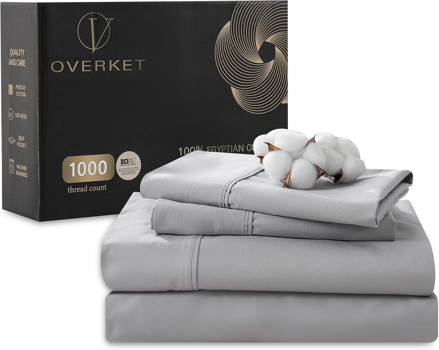 1000 Thread Count Egyptian Cotton Sheets Queen Size Set Soft