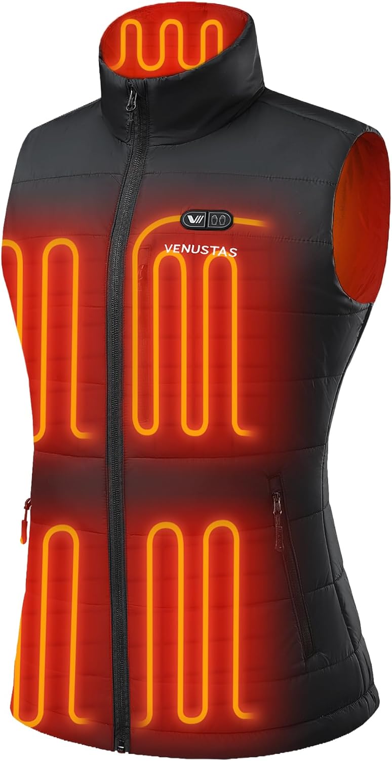 Venustas Women 12V Dual-Control Heated Vest for Winter Work
