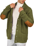 Esobo Men's Shawl Collar Cardigan Sweater - Cozy Multi-Color Knit